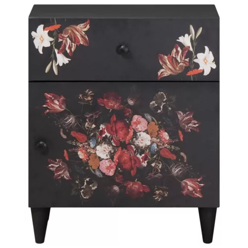  Éjjeli asztal fiókkal Sokszínű 50 x 33 x 60 cm Tömör Mangófát