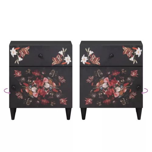  Éjjeli asztal fiókkal Sokszínű 50 x 33 x 60 cm Tömör Mangófát