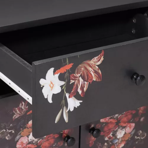  Éjjeli asztal fiókkal Sokszínű 50 x 33 x 60 cm Tömör Mangófát