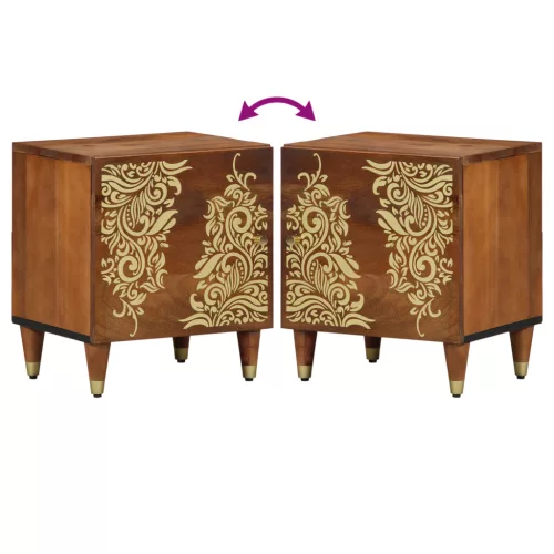  Éjjeli Asztal 40x33x46 cm Tömör Mangófa