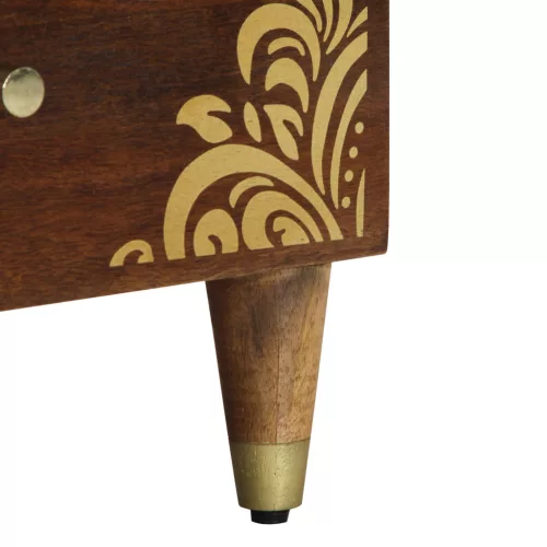  Éjjeli Asztal 40x33x46 cm Szilárd Mangófából