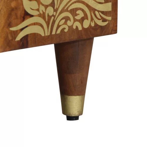  TV Szekrény 105x33x46 cm Tömör Mangófából