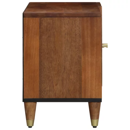  TV Szekrény Mézbarna Tömör mangófa, MDF 80 x 33 x 46 cm