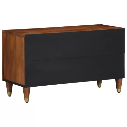  TV Szekrény Mézbarna Tömör mangófa, MDF 80 x 33 x 46 cm