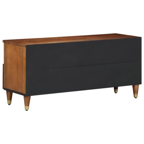  TV Szekrény 100x33x46 cm Tömör Mangófából