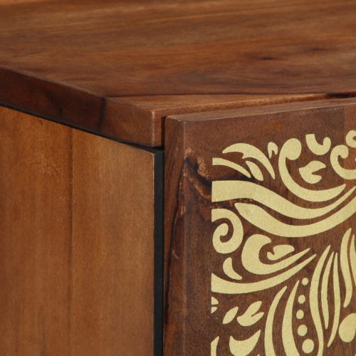  Fürdőszoba Faliszekrény 38x33x48 cm Tömör Fa Mangó