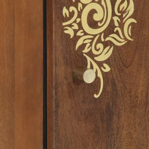  Fürdőszoba Faliszekrény 38x33x48 cm Tömör Fa Mangó