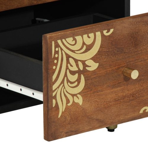  Tálca Mézbarna Tömör Fa 40 x 33 x 75 cm Tálca Négyszögletes