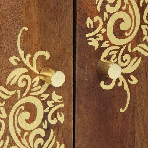  oldalszekrény 60x33x75 cm tömör fa mangó