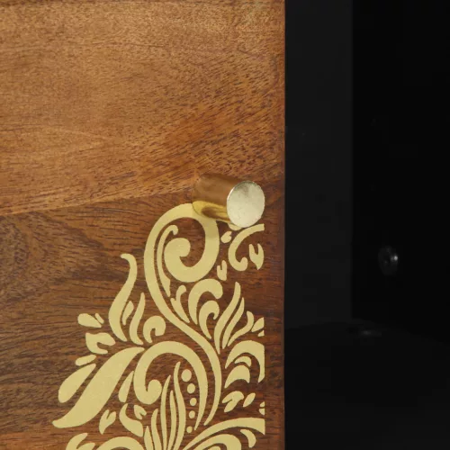  Médiatároló Szekrények és Polcok Mézesbarna Tömör fa Közepes