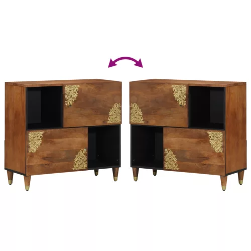  Médiatároló Szekrények és Polcok Mézesbarna Tömör fa Közepes