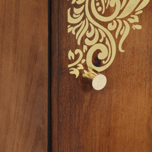  Magasító Barna méz arany részletekkel Tömör mangófából