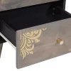  Éjjeliszekrény 2 pcs Szürke 40 x 33 x 46 cm tömör mangófa