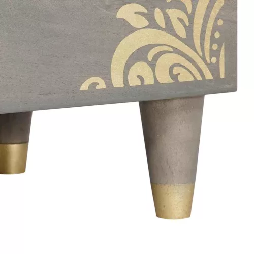  Éjjeliszekrény fiókkal Szürke 50 x 33 x 62 cm tömör mangófa