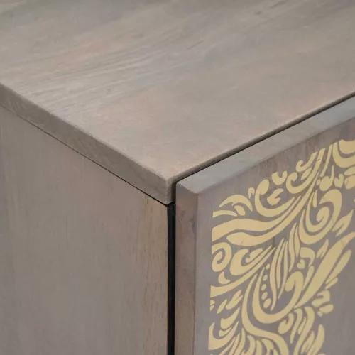  Fürdőszobai mosdószekrény Szürke 62 x 33 x 58 cm Tömör mangófa