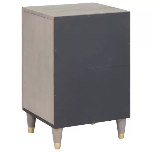  Fürdőszoba Székény ajtóval Szürke 38 x 33 x 58 cm Tömör mangófa