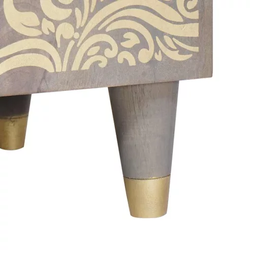  Fürdőszoba Székény ajtóval Szürke 38 x 33 x 58 cm Tömör mangófa