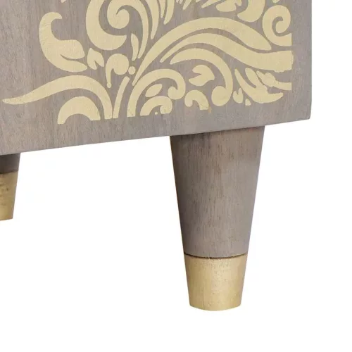  Széf fiókkal Szürke 38 x 33.5 x 160 cm Tömör mangófa