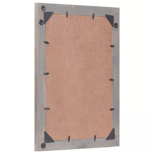  Fürdőszobai tükör tükörrel Szürke és Ezüst 50 x 70 x 3 cm