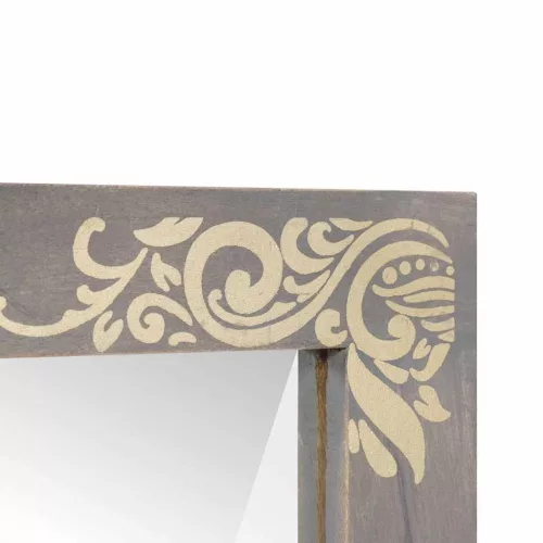  Fürdőszobai tükör tükörrel Szürke és Ezüst 50 x 70 x 3 cm