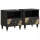  Éjjeliszekrény 2 pcs Fekete 40 x 33 x 46 cm Tömör Mangófát