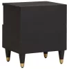  Éjjeliszekrény 2 pcs Fekete 40 x 33 x 46 cm Tömör Mangófát