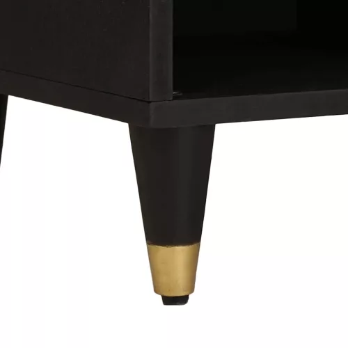  TV szekrény fiókkal Fekete 80 x 33 x 46 cm Tömör Mangófát