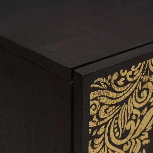  Fürdőszoba Székény Fekete 38 x 33 x 58 cm Tömör Mangófát