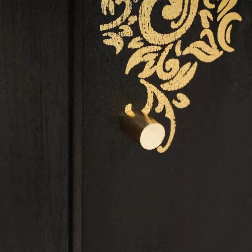  Fürdőszoba Székény Fekete 38 x 33 x 58 cm Tömör Mangófát