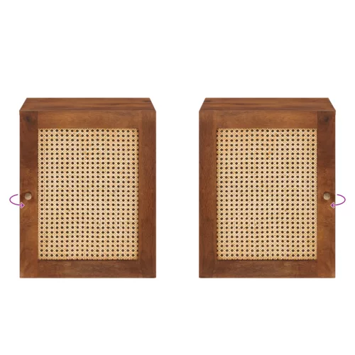  Fürdőszoba Székény polcokkal tárolóval ajtóval Barna 38 x 33.5 x 48 cm