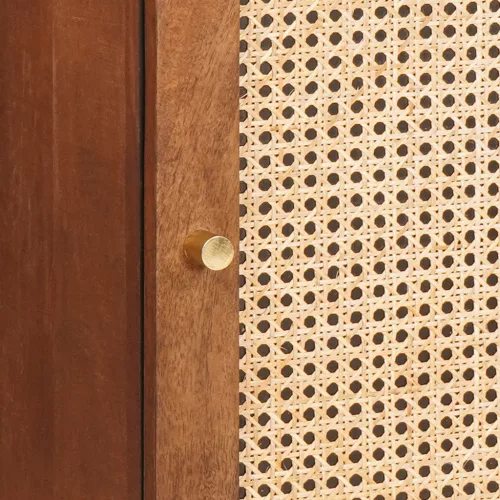  Fürdőszoba Székény polcokkal tárolóval ajtóval Barna 38 x 33.5 x 58 cm