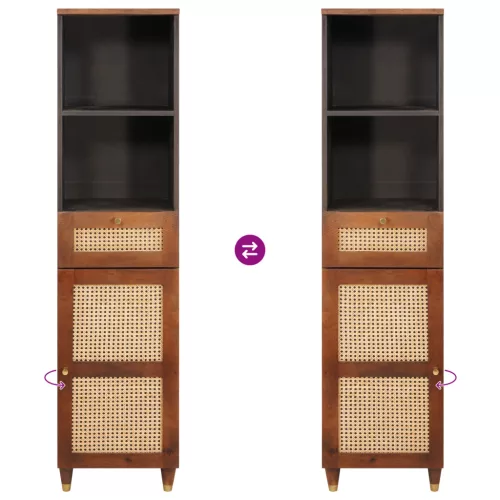  Széf Barna 38 x 33.5 x 160 cm Tömör Mangó Fa, Mérnöki Fa