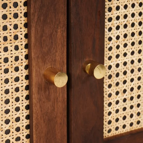  Média tárolószekrények és állványok polcokkal tárolóval ajtóval Barna