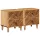  Éjjeli asztal 2 pcs Barna 40 x 33,5 x 46 cm Tömör Mangófát