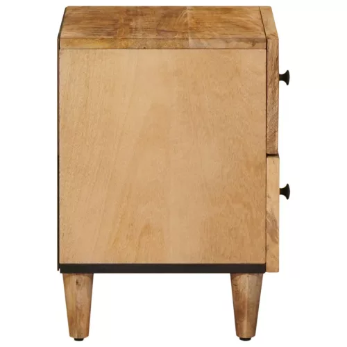  Éjjeli asztal 2 pcs Barna 40 x 33,5 x 46 cm Tömör Mangófát