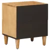  Éjjeli asztal 2 pcs Barna 40 x 33,5 x 46 cm Tömör Mangófát