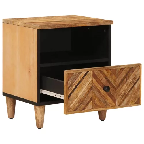  Éjjeli asztal 2 pcs Barna 50 x 33 x 60 cm Tömör Mangófát