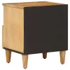  Éjjeli asztal 2 pcs Barna 50 x 33 x 60 cm Tömör Mangófát