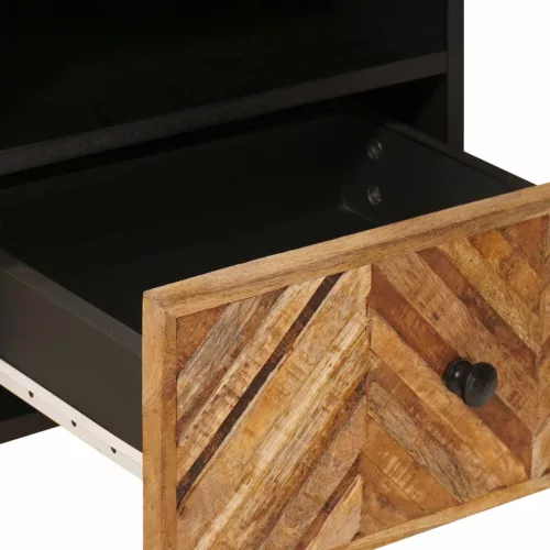 Éjjeli asztal 2 pcs Barna 50 x 33 x 60 cm Tömör Mangófát