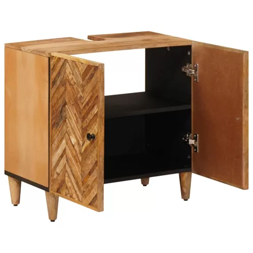  Mosdókagyló szekrény Barna 62 x 33 x 58 cm Tömör Mangófát