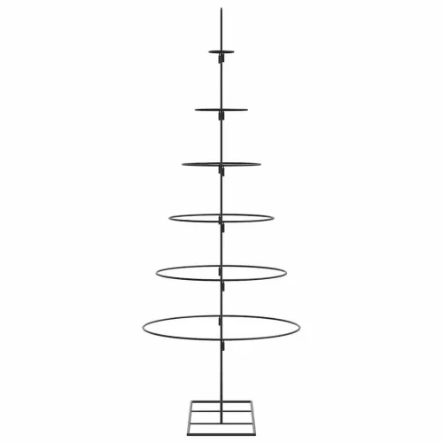  fekete fém karácsonyfa dekorációhoz 150 cm