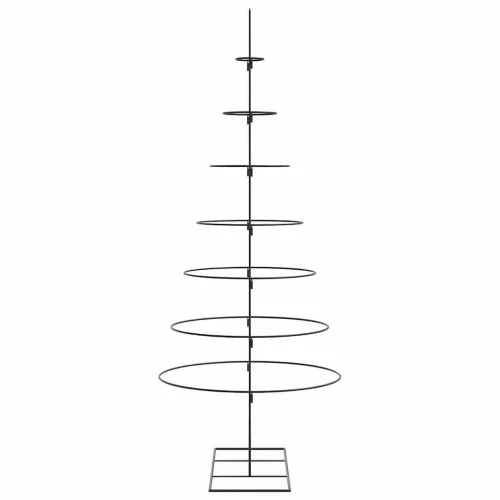  fekete fém karácsonyfa dekorációhoz 180 cm