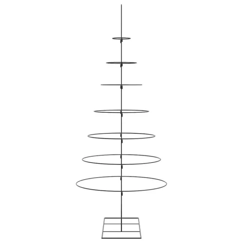  fekete fém karácsonyfa dekorációhoz 210 cm