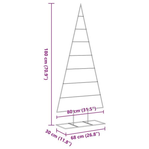  fekete fém karácsonyfa dekorációhoz 180 cm