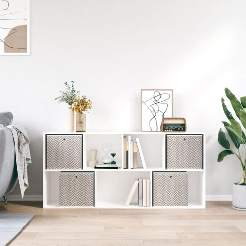  4db barna nem szőtt szövet összecsukható tárolódoboz 32x32x32cm