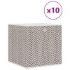  10db barna nemszőtt szövet összecsukható tárolódoboz 32x32x32cm