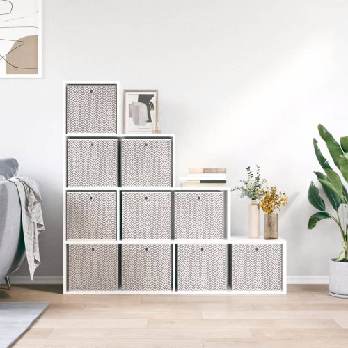  10db barna nemszőtt szövet összecsukható tárolódoboz 32x32x32cm