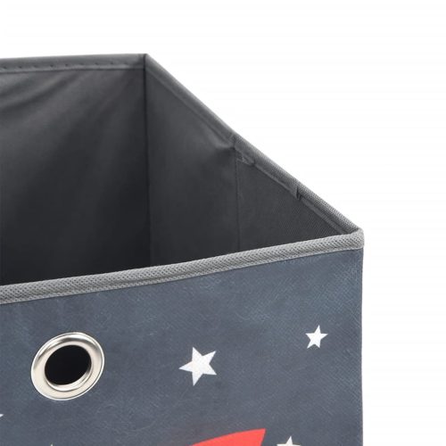  4db szürke nemszőtt szövet összecsukható tárolódoboz 32x32x32cm