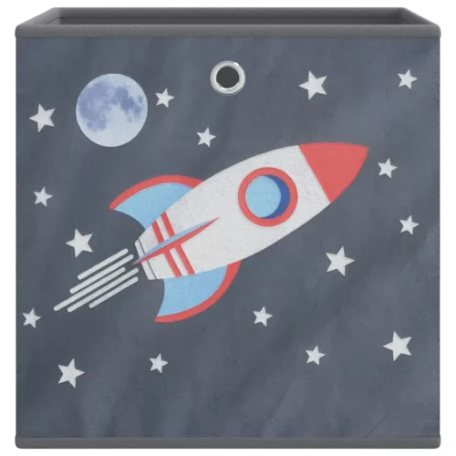  10 db szürke szövet összecsukható tárolódoboz 32x32x32cm