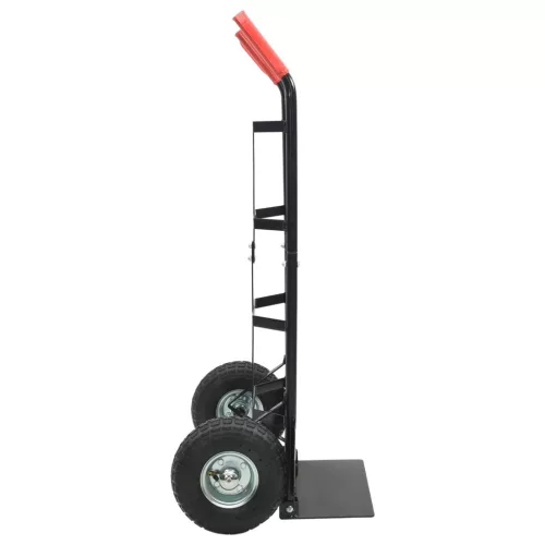  Kézikocsi Fekete és piros 57 x 46 x 113 cm Acél